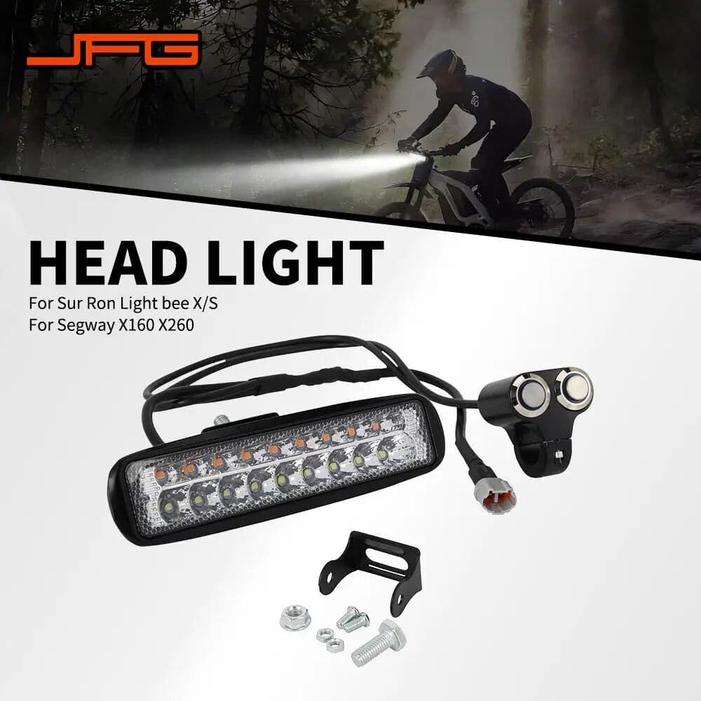 JFGRACING Motorcycle Headlight Headlamp Front Light with Switch For Sur Ron Sur-Ron Light Bee Lightbee S X Electric Dirt Bike Spotlight