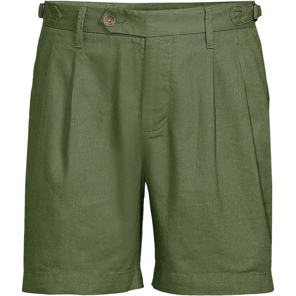 Leinenmix-Shorts für Herren, Herren, size: regular, Grün, Leinen/Baumwoll-Mischung, by Lands' End