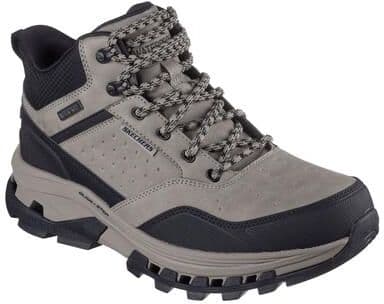 Skechers USA Randell-Brecken (Men's) Casual in Cement, Size 14 M, Leather/Memory Foam