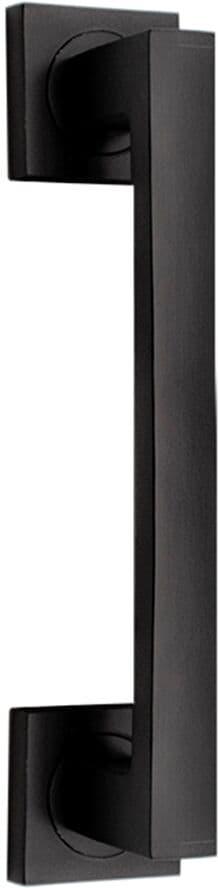 JANDEL Tirador Roseta Cuadrada para Puertas Interior 240 x 52 x 65 mm. Negro
