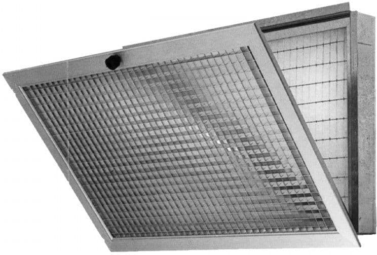 Brofer Griglia a Maglia Quadra 13x13 mm Portafiltro con Controtelaio Incernierato Varie Misure