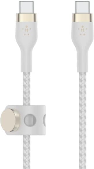 BOOST CHARGE USB-C to USB-C 2.0_Braided Silicon, 1m, White