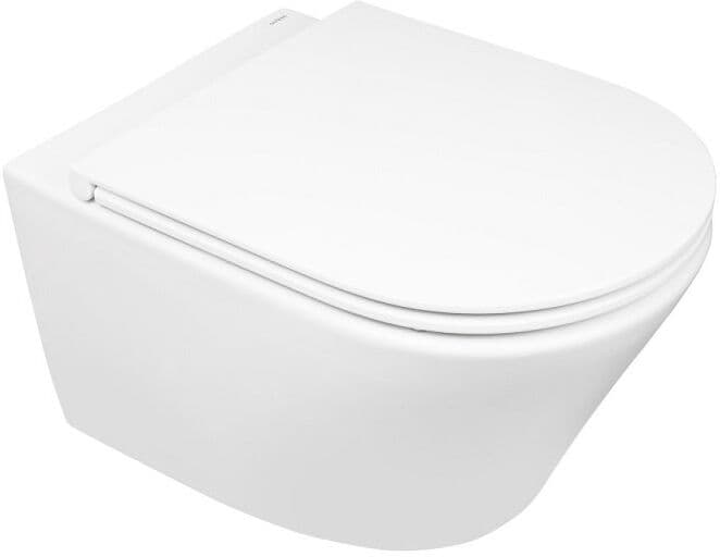 Oltens Jog miska wisząca PureRim z powłoką SmartClean z deską wolnoopadającą slim 42505000