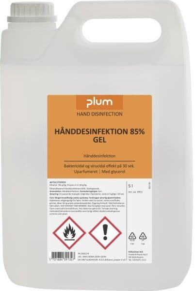 Plum Hånddesinfektion 85%   Gel   5 L