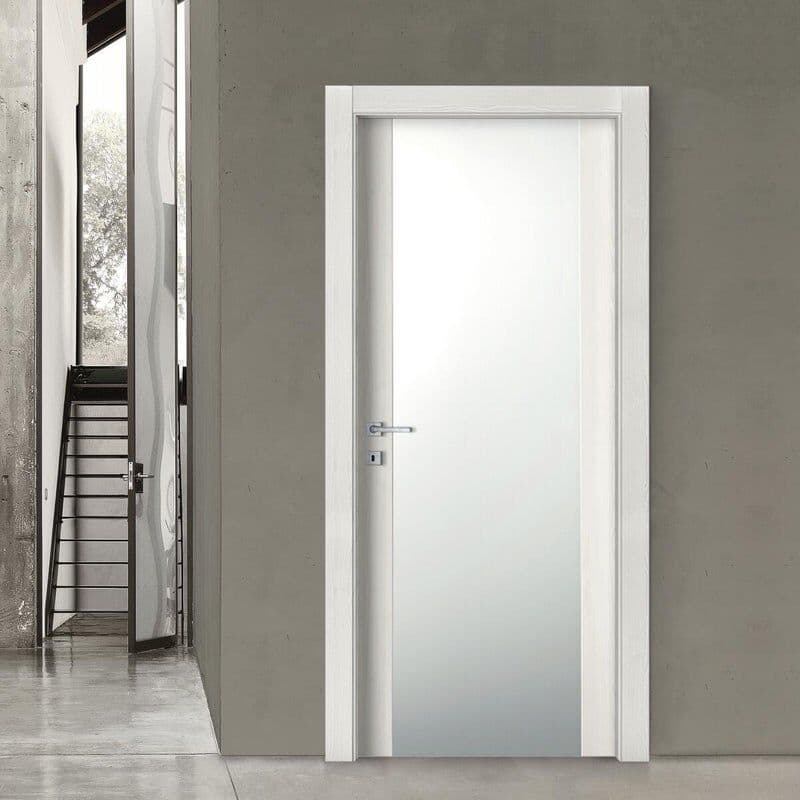 Leroy Merlin Porta interna a battente Malmo in vetro colore acero, L 70 x H 210 cm, apertura reversibile