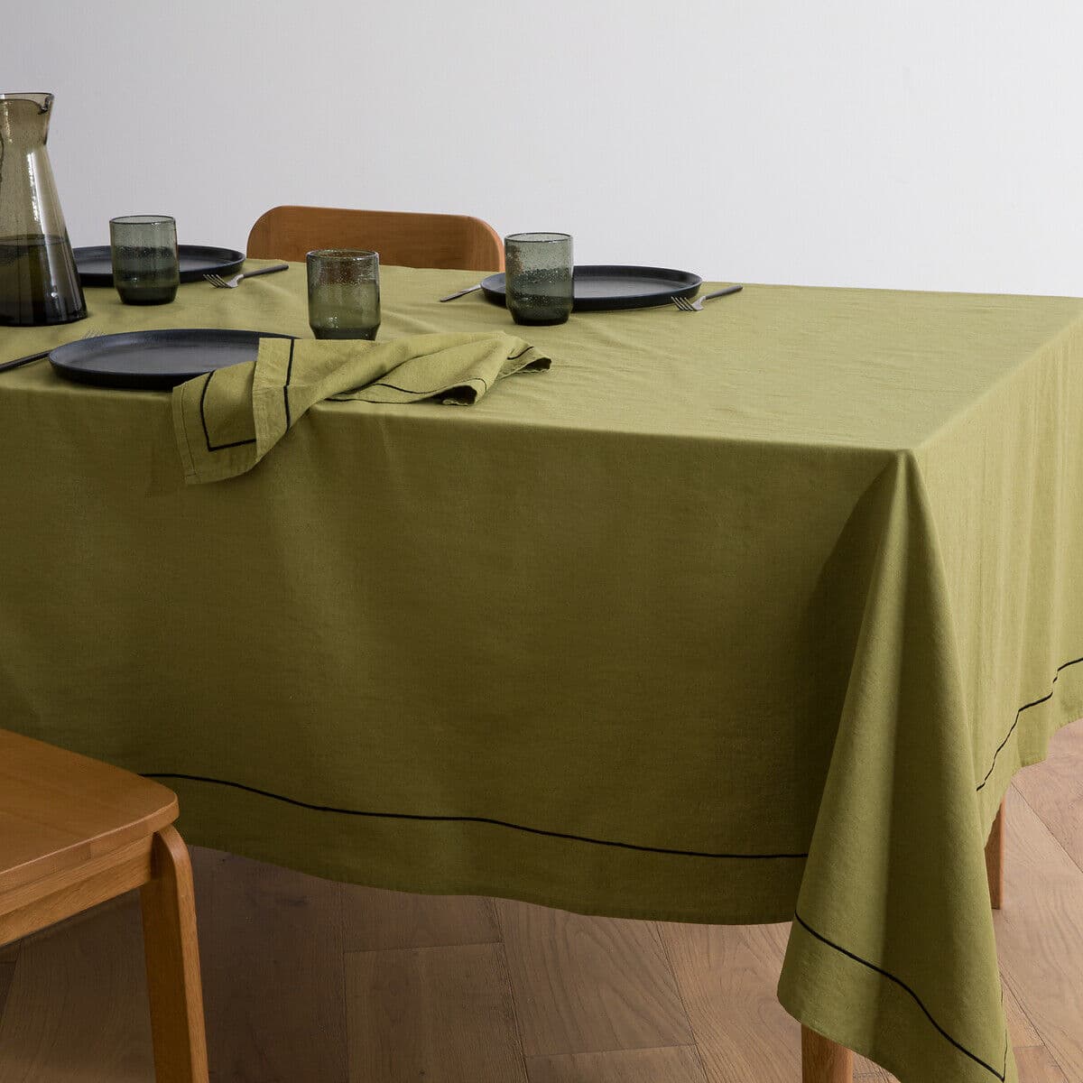 LA REDOUTE INTERIEURS Nappe lin/coton lavé Métis Bourdon