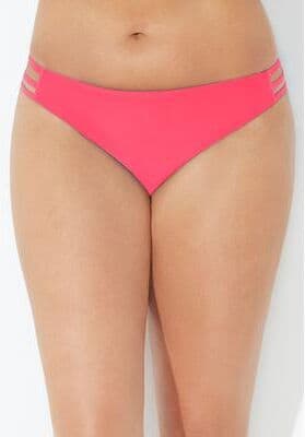 Plus Size Women's Triple String Swim Brief by Swimsuits For All in Coral Reef (Size 20)