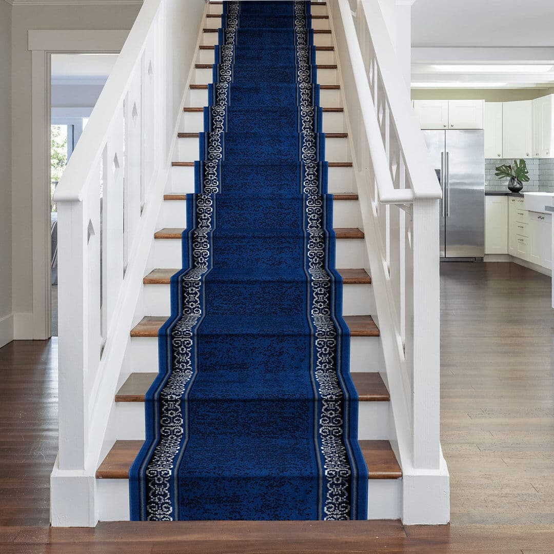 Rosalind Wheeler Runner Altigarron Indoor Area Rug Blue Runner 510cm x 70cm