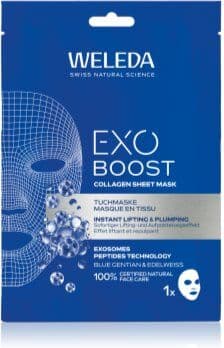 Weleda Exo Boost máscara revitalizante em folha com colagénio 20 ml. Exo Boost