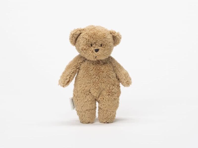 Moonie Sensory Little Teddy βελούδινο παιχνίδι Cappuccino 1 τμχ