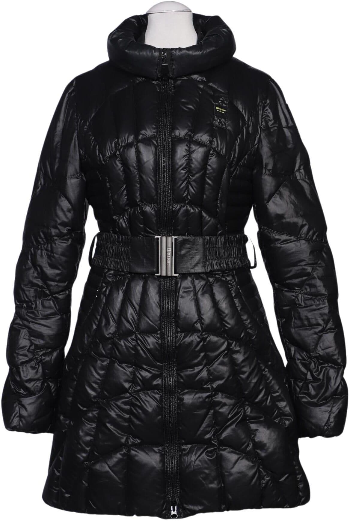 blauer Damen Mantel, Schwarz, Gr. S, Synthetik / Daunen - Second Hand