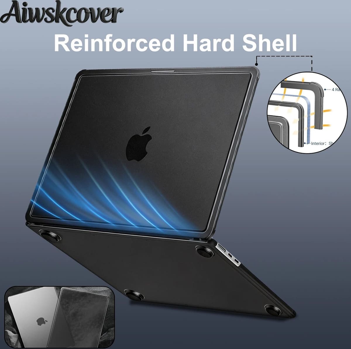 NONE Slimness Reinforced Corners Case For MacBook Pro 14/16 inch M5 M4 M3 M2 M1 Pro/Max Chip 2026-2021 A3434 A3426 A3427/A3428 A3429