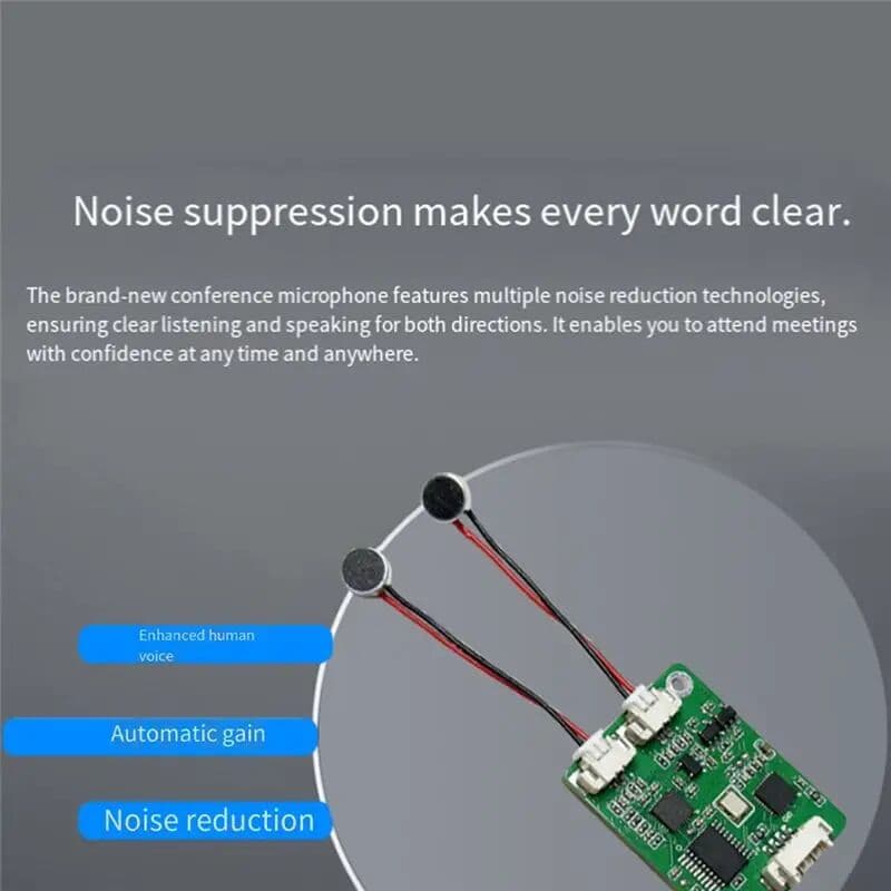 NONE Dual-Microphone Matrix Noise Reduction Array AI Voice Interaction Reply Cancellation Voice Enhancement USB Driver-Free-VVNB