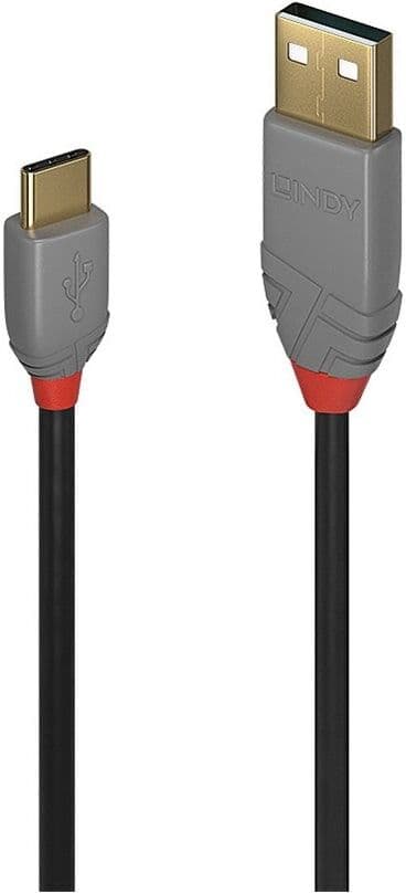Lindy 1m USB 2.0 Type A to C Cable, Anthra Line