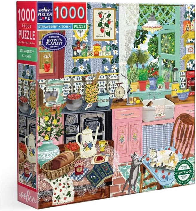 Puzzle 1000 pcs Strawberry Kitchen - Eeboo