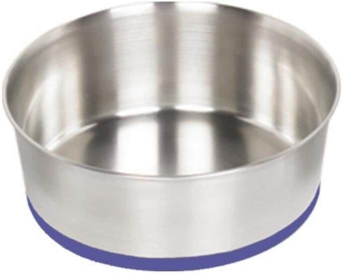 Futternapf NOBBY "Heavy 3,9 l, 27 cm, rutschfest", silber (silber, violett), Ø:27cm, Näpfe, Futternapf silber, violett Einheitsgröße