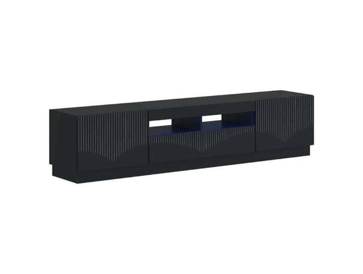 NEUF Meuble de Salon - Meuble hifi - Meuble TV LED HOORN - 3 pcs - Noir - Bois d'ingénierie - 49 x 35 x 40 cm 874533