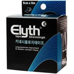 Elyth Kinesiologie Tape Schwarz 5 cm x 5 m