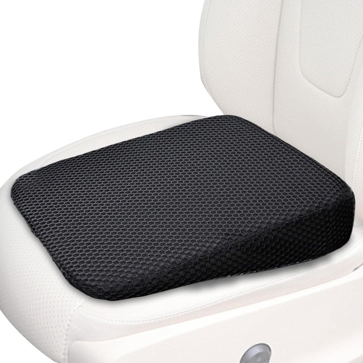 Zwart ergonomisch auto zitkussen voor verbeterd rijcomfort en verhoogde ondersteuning - B/D/H: 40 x 36 x 6 cm