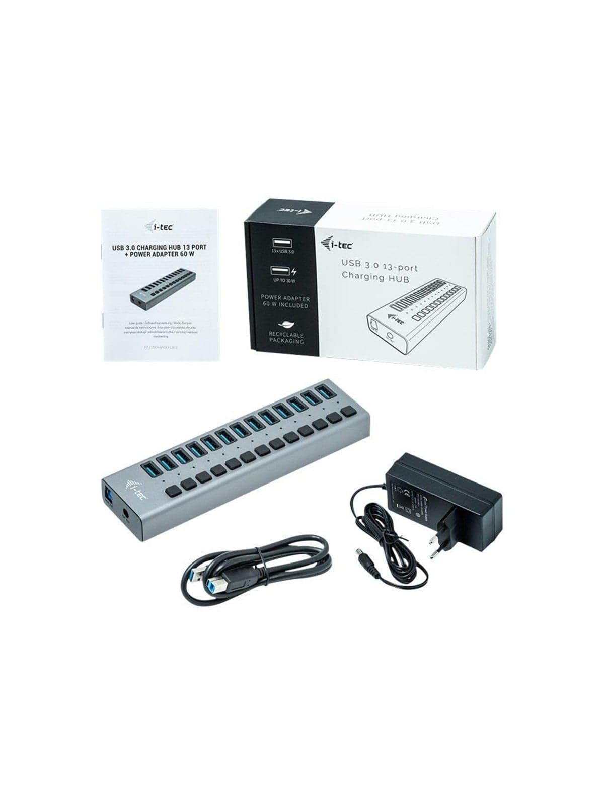 I-Tec USB 3.0 Charging HUB - 13-Port - 60W USB-Hubs - 13 - Grau
