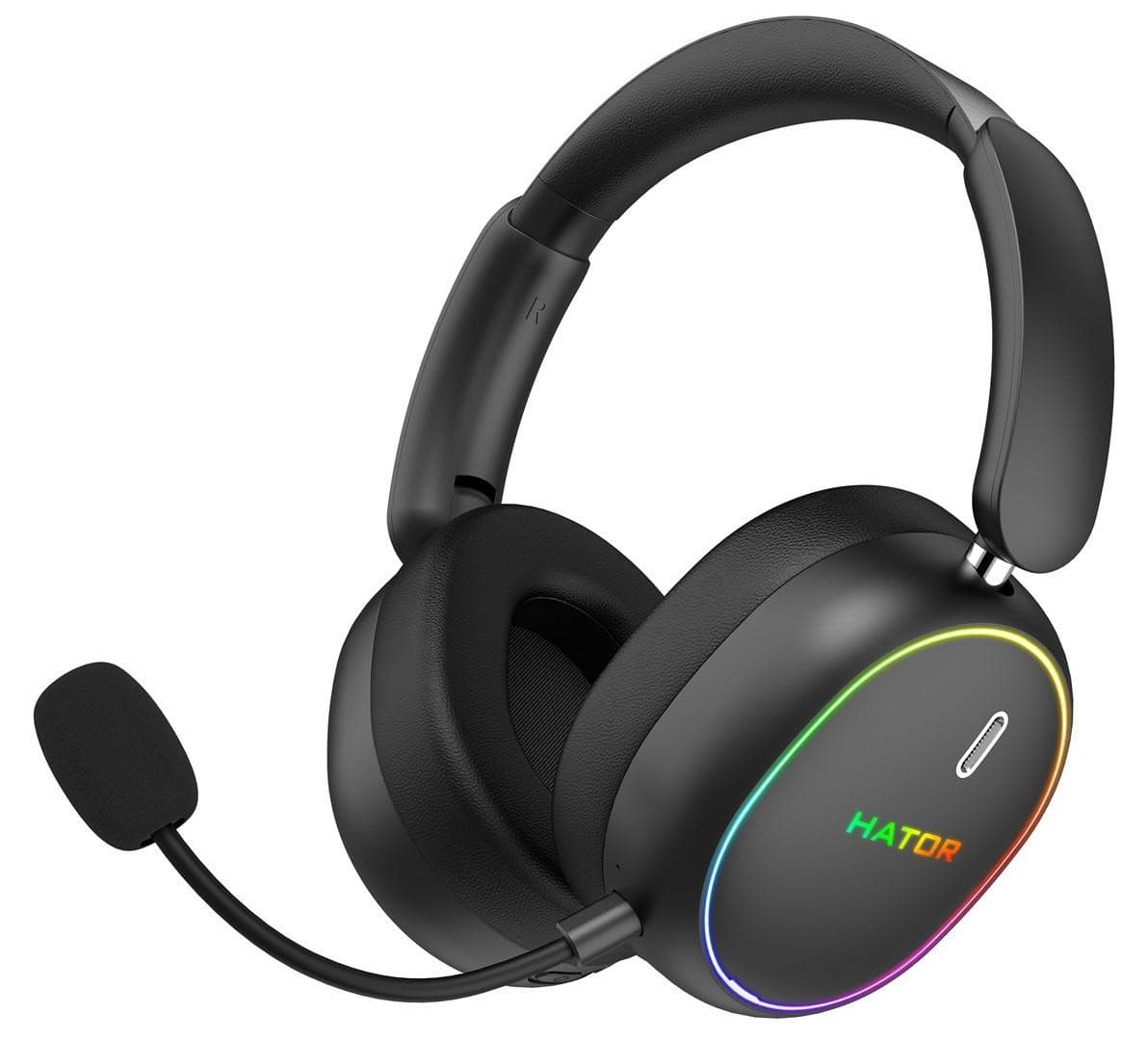HATOR Phoenix 2 Gaming Hoofdtelefoon met Microfoon, Draadloos en Bedraad, Zwart
