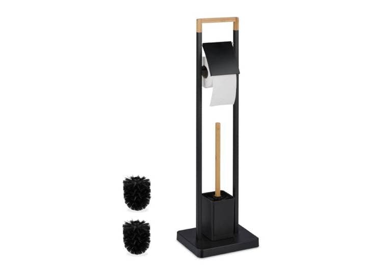 Relaxdays Toiletaccessoires set bamboe & rvs