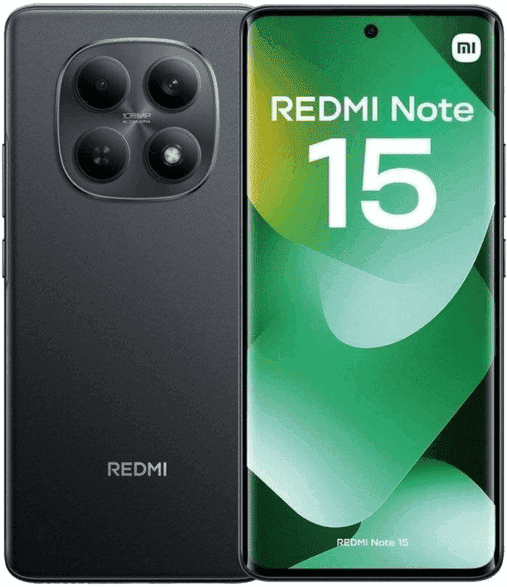 Xiaomi Redmi Note 15, Negro, 128 GB, 8 GB RAM, 6.77" AMOLED, MediaTek Helio G100-Ultra , 6000 mAh