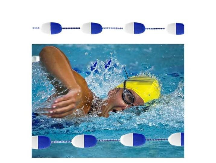 Gut sichtbare Sicherheitswegtrenner for Schwimmbäder langlebige schwimmende Poolmarkierungen aus Nylon mit Haken for die Sicherheit von Wasserstraßen den Schutz von Gefahrenbereichen(28ft/8.5m)