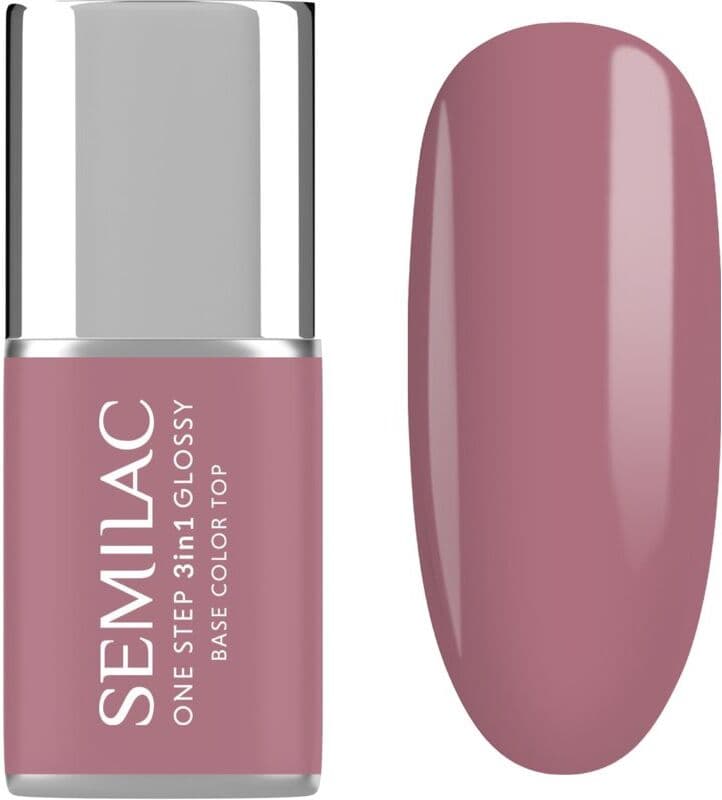 Semilac One Step 3in1 Glossy τζελ βερνίκι νυχιών απόχρωση 201 Earth Pink 7 ml