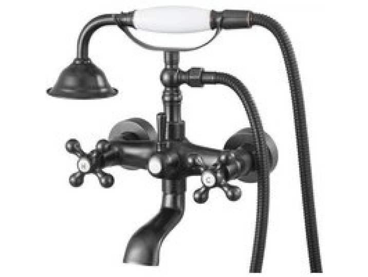 VEVOR Robinet de baignoire sur pattes, avec douchette à main, ensemble de robinet de remplissage de baignoire mural en bronze huilé vintage, avec bras pivotants réglables et bec pivotant à 360°