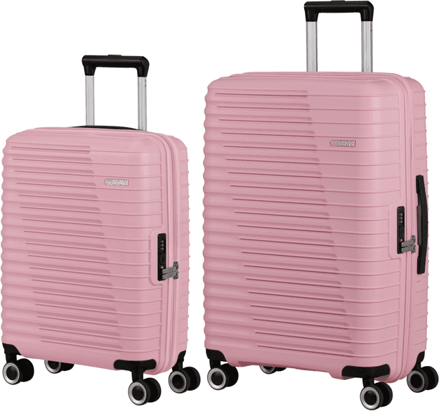 American Tourister Roadrush 2 Piece Cabin and Medium Suitcase Set - Soft Rose