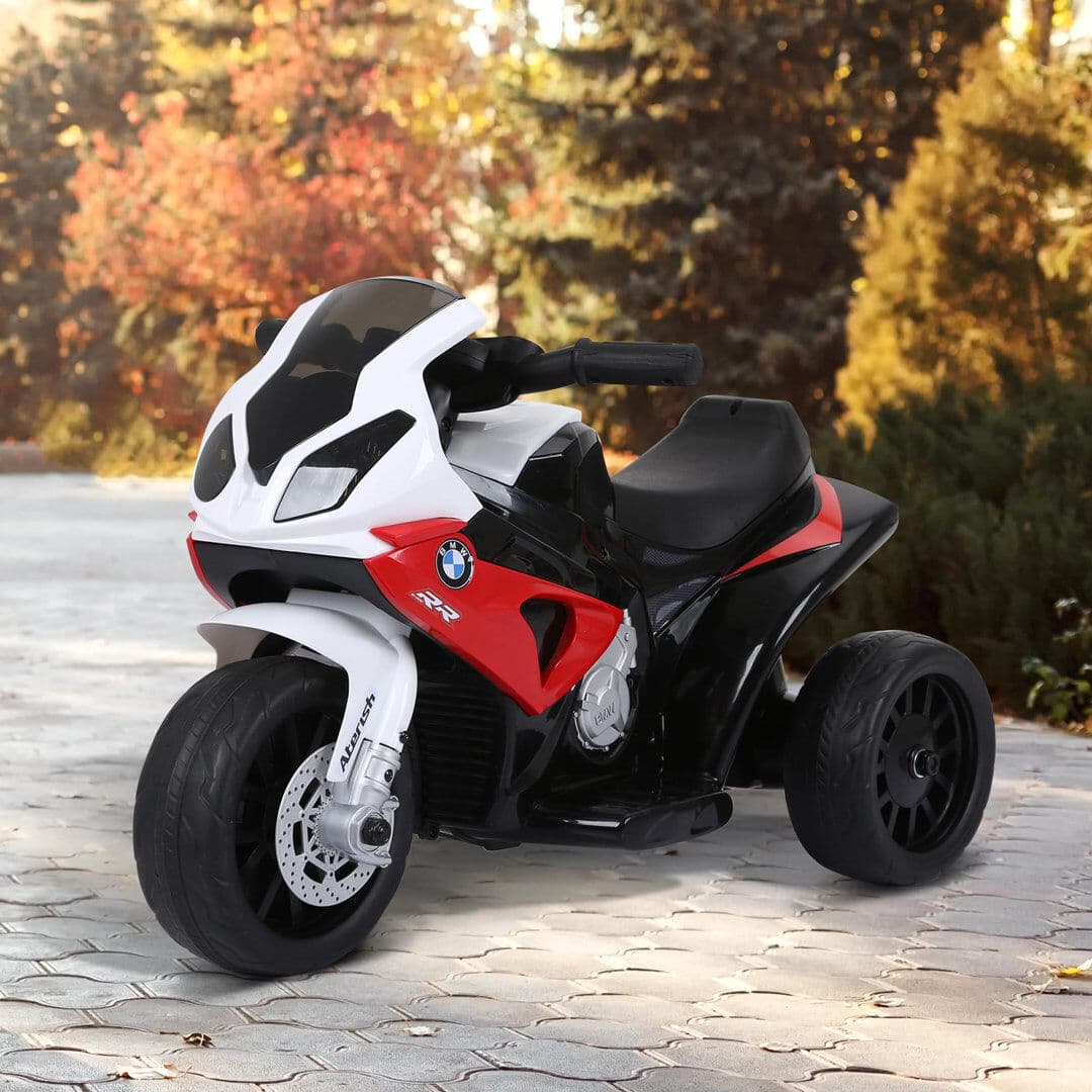 Zoomie Kids Kjeld Zoomie Electric Motorbike for Kids 6V BMW S1000RR Licensed 3 Wheel Red 1