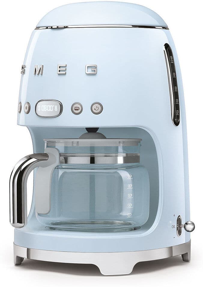 Smeg DCF02 50s Style Retro Drip Filter Coffee Machine Pastel Blue 1.4L