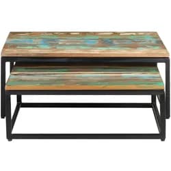 vidaXL, Couchtisch + Beistelltisch, Frances (70 x 70 x 27 cm)