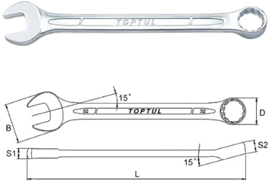 Toptul Chiavi, chiavi a forchetta 9 mm