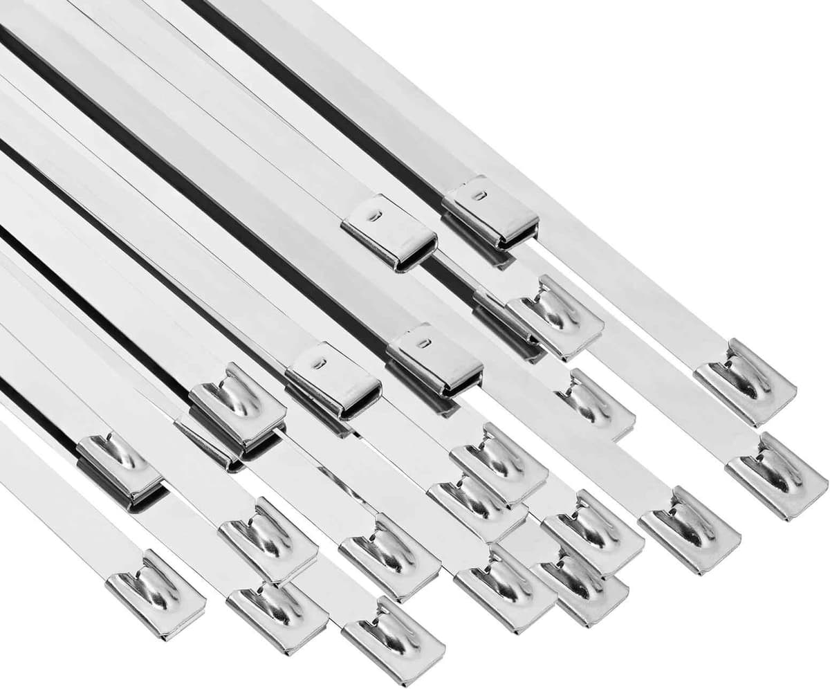 vidaXL Attache de câble 50 pc 7,9 x 500 mm Argenté