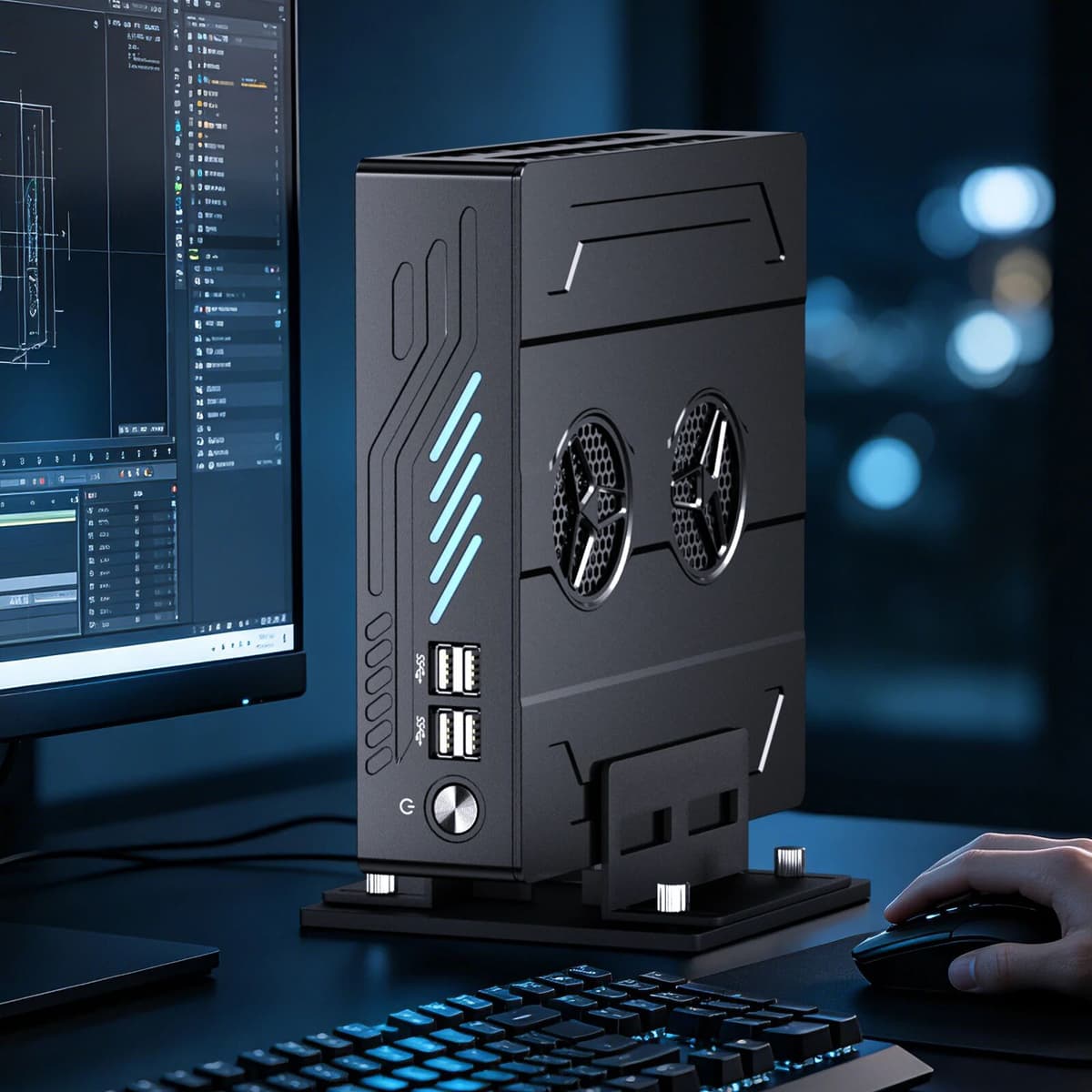MSECORE MV9 Mini Gaming PC Intel Core i9-14900F i7-14700F RTX3050 6G Dedicated Card DDR5 NVMe SSD WiFi6 BT5.3 Dual LAN 4K Office