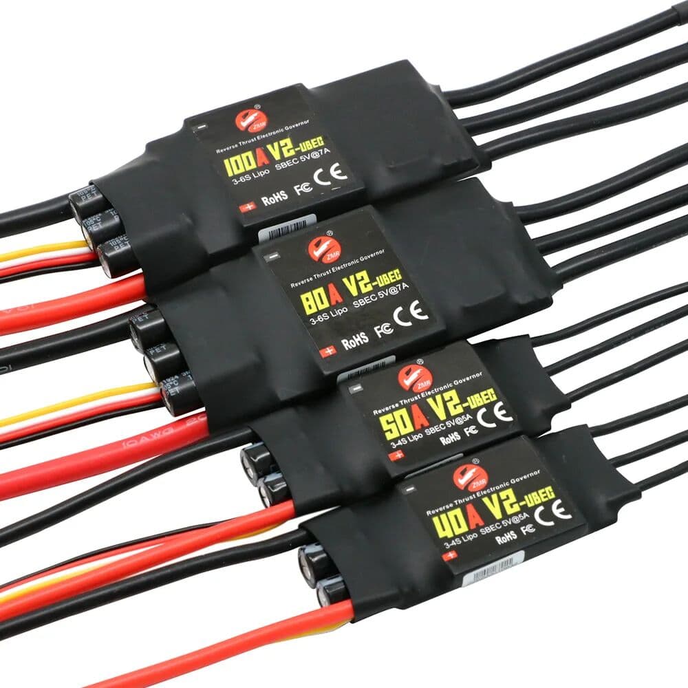 Mitoot ZMR Brushless ESC 40A 50A 80A 100A V2 ESC 2-4S Speed Controller With BEC/UBEC For RC Quadcopter Helicopter