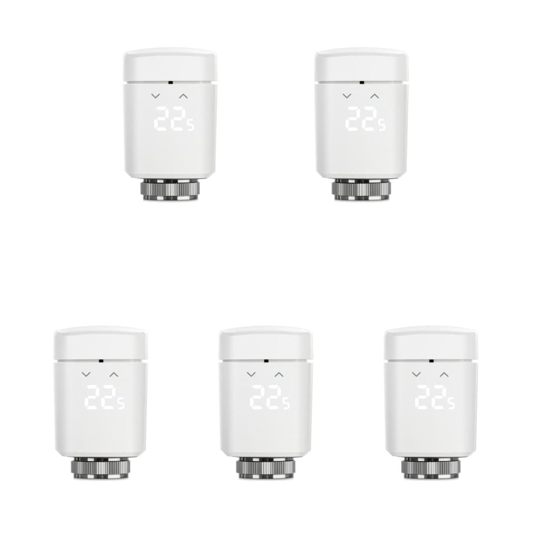 Eve Systems Eve Thermo - Smartes Heizkörperthermostat (Matter) 5er Pack 10EBP1701-5X