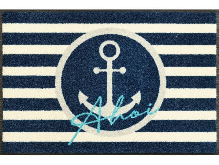 Fussmatte Anchor Port , bunt, B:50cm H:7mm L:75cm, Obermaterial: 100% Polyamid, WASH+DRY BY KLEEN-TEX, Teppiche, Fussmatte