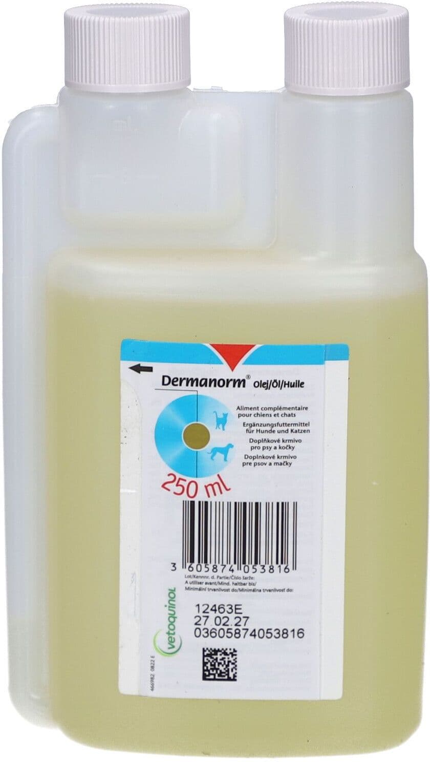 Dermanorm Öl Erg.Futterm.f.Hunde/Katzen 250 ml Futter