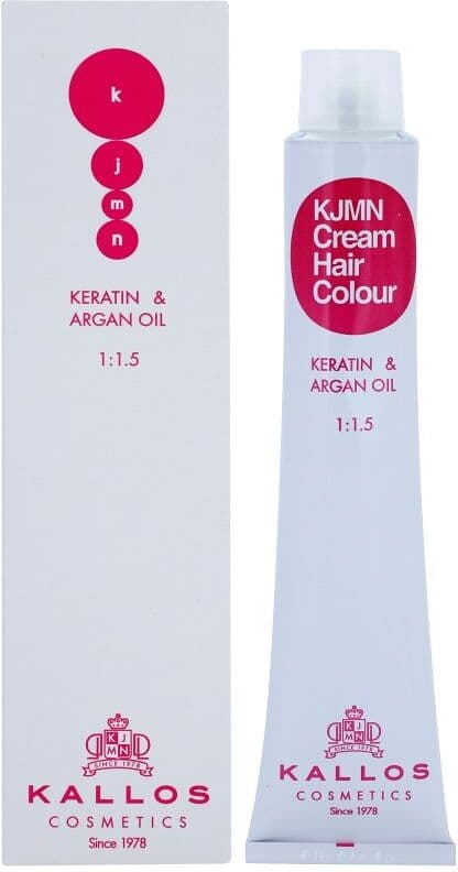 Kallos KJMN Professional Cream Hair Colour Keratin & Argan Oil Haarfarbe mit Keratin und Arganöl Farbton 6.7 Walnut 100 ml