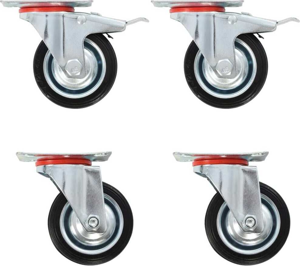Syfax Zwenkwielen 4 stuks 75 mm