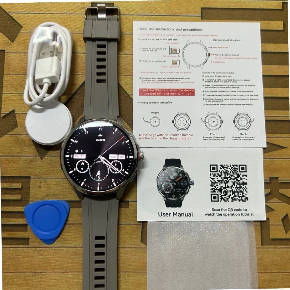 Goldenspike 32GB+256GB Smartwatch 4G/5G LTE 900W Rotary HD Camera GPS WIFI HiSportPro App Bluetooth Smart Watch For IOS Android
