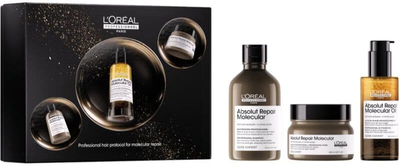 L’Oréal Professionnel Serie Expert Absolut Repair Molecular coffret cadeau nutrition et éclat