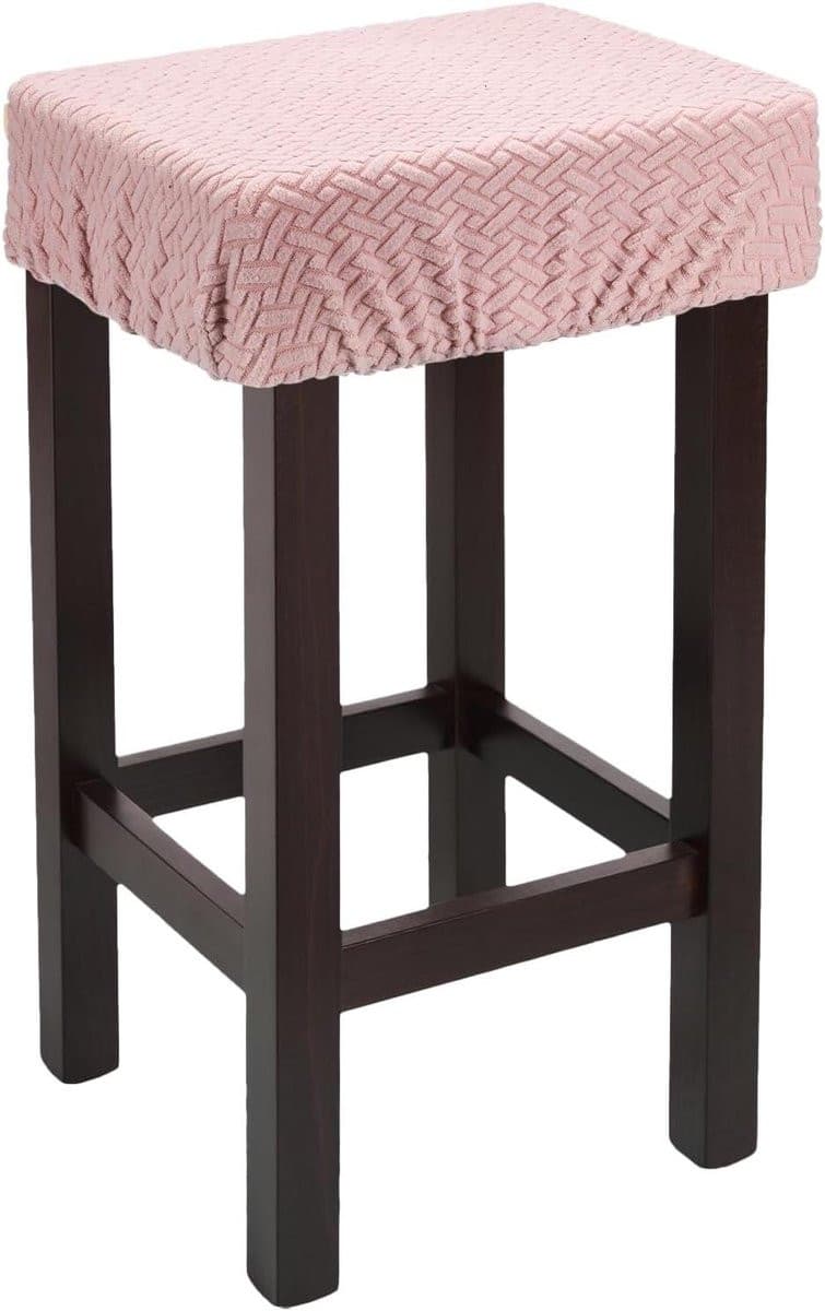 Lichtroze waterafstotende stoelhoes voor barkrukken en zadelkrukken, 40 x 32 cm