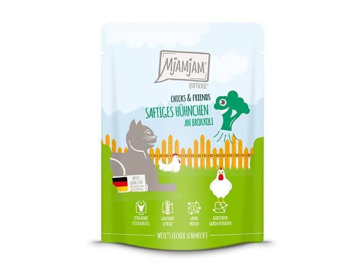 MjAMjAM Quetschie Nourriture humide pour chats Poulet 125 g