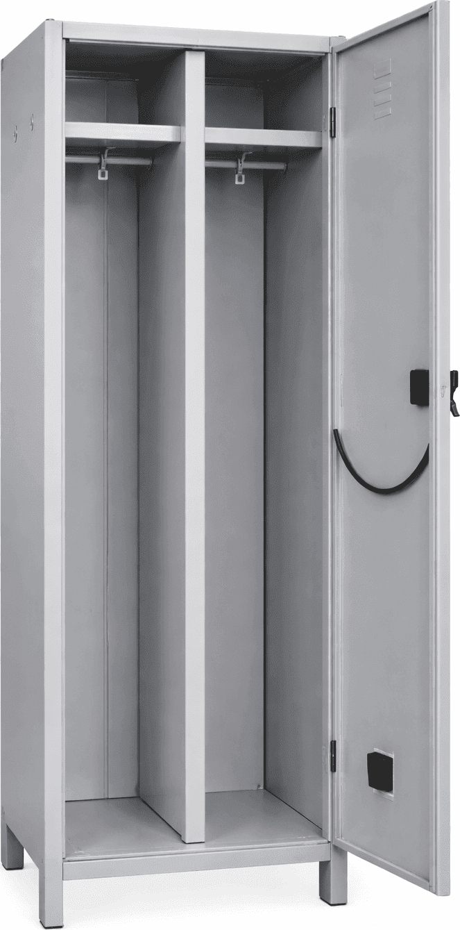 pratiko 071ks1180x Armadietto Spogliatoio Sporco/pulito In Metallo 1 Anta 1 Ripiano Dimensioni 50x50x175 Cm Colore Grigio