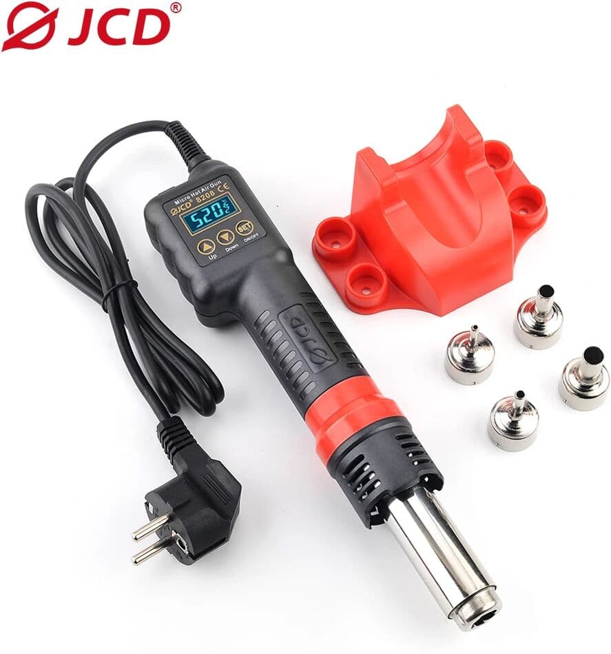 JCD 8208 750W Hot Air Soldering Station LCD Digital Micro Heat Gun BGA IC Chip Desoldering Rework Phone Motherboard Repair Tools