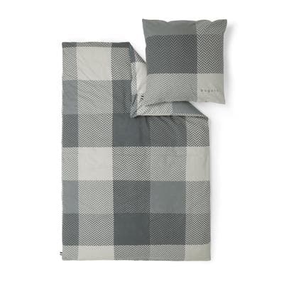 Bettwäsche BUGATTI "Satin-Flanell Kombi-Bettwäsche bugatti", grau, B/L: 135cm x 200cm, 1 Stk., 1 Stk., Mako-Satin, B/L: 80cm x 80cm, 2 Stk., Mako-Satin, Obermaterial: 100% Baumwolle, Bettwäsche, Bettwäsche, mit glatter Satin- und kuscheliger...